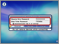 Register for a one time password square enix software token