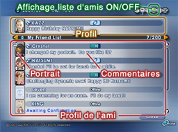 La nouvelle « Friend List » (liste d'amis) de PlayOnline
